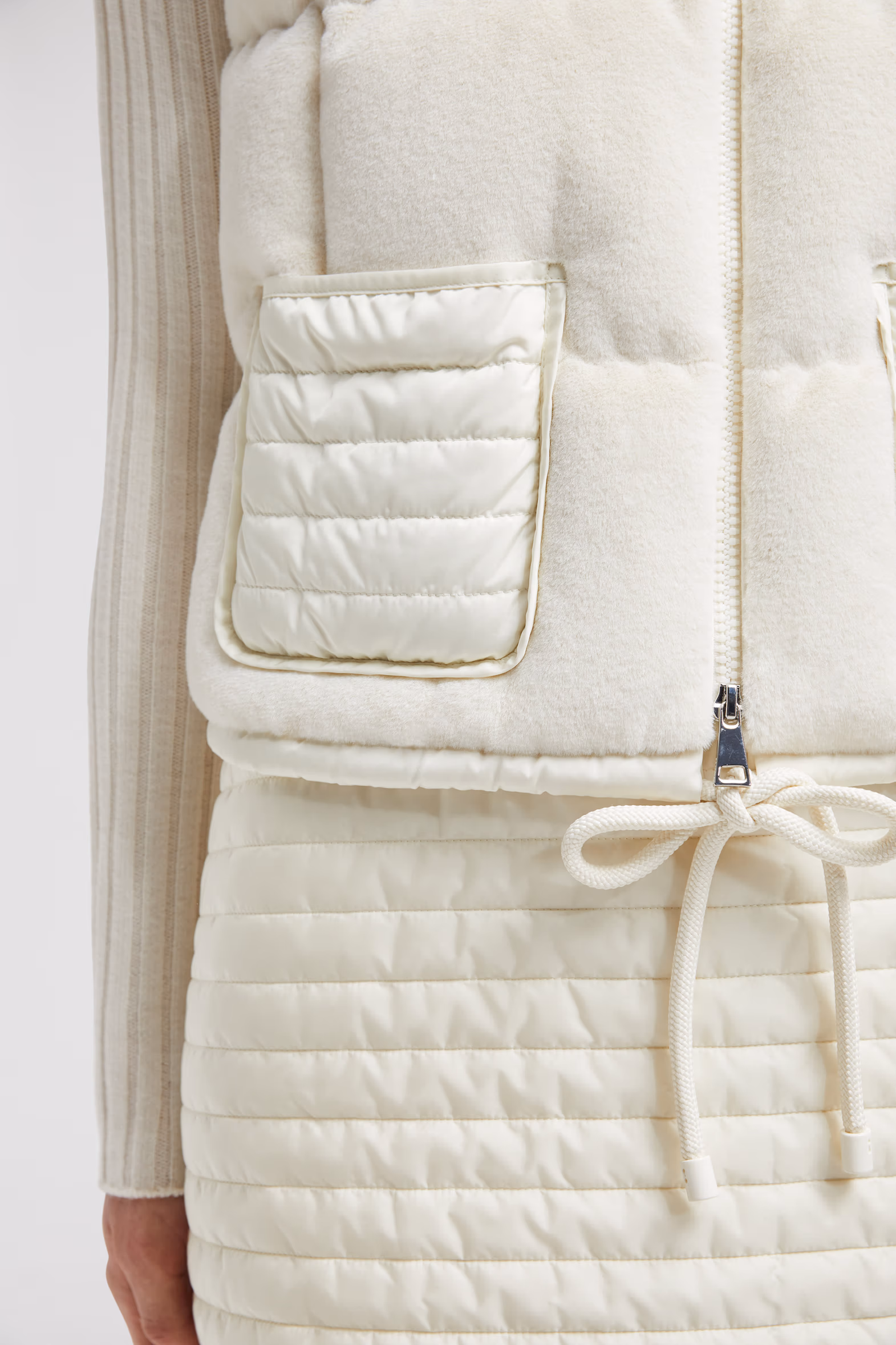 Arques Teddy Down Vest Women Off White Moncler 7